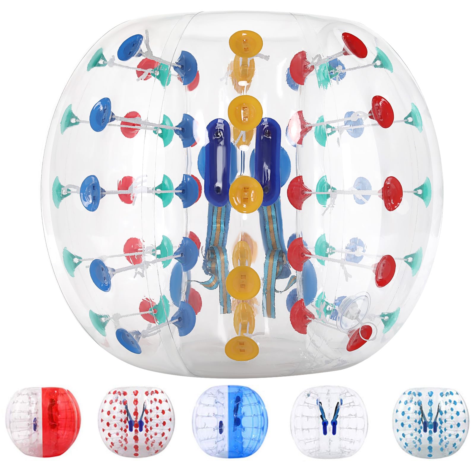YUEBO Bumper Bubble Soccer Balls for Teens/Adults, Body Zorb Ball Dia 4FT/5FT(1.2m/1.5m) 1 Pack