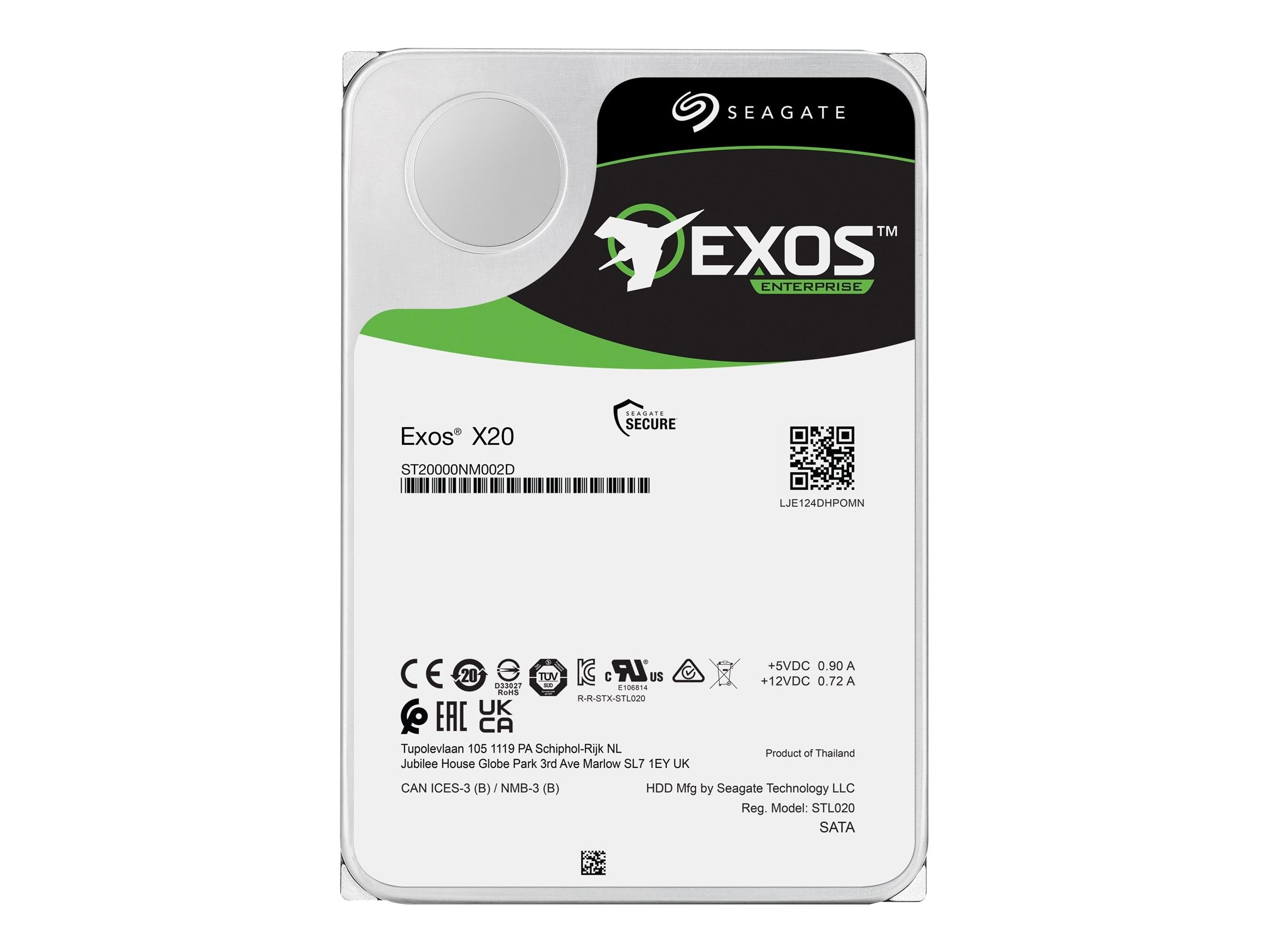 Amazon.com: Seagate EXOS X20 18TB SAS 3.5IN 7200RPM 6GB/S 512E/4K