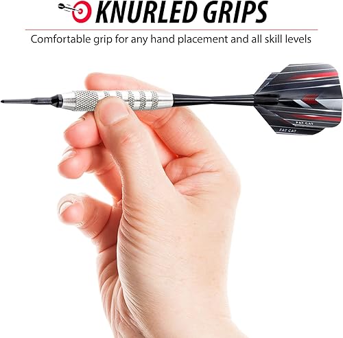 Miniatura 7 de Fat Cat Mercury - Diana electrónica de mercurio, puertas de gabinete integradas con marcador integrado y dardos de gato gordo en un frasco dardos de