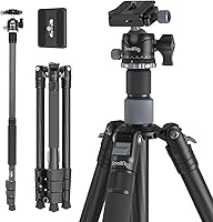 Vista 1 de SmallRig AP-20 Carbon Fiber Tripod, 62.2" Camera Tripod Monopod with Center Column, Compact Lightweight Tripods with 360° Ball Head, Payload 26.5