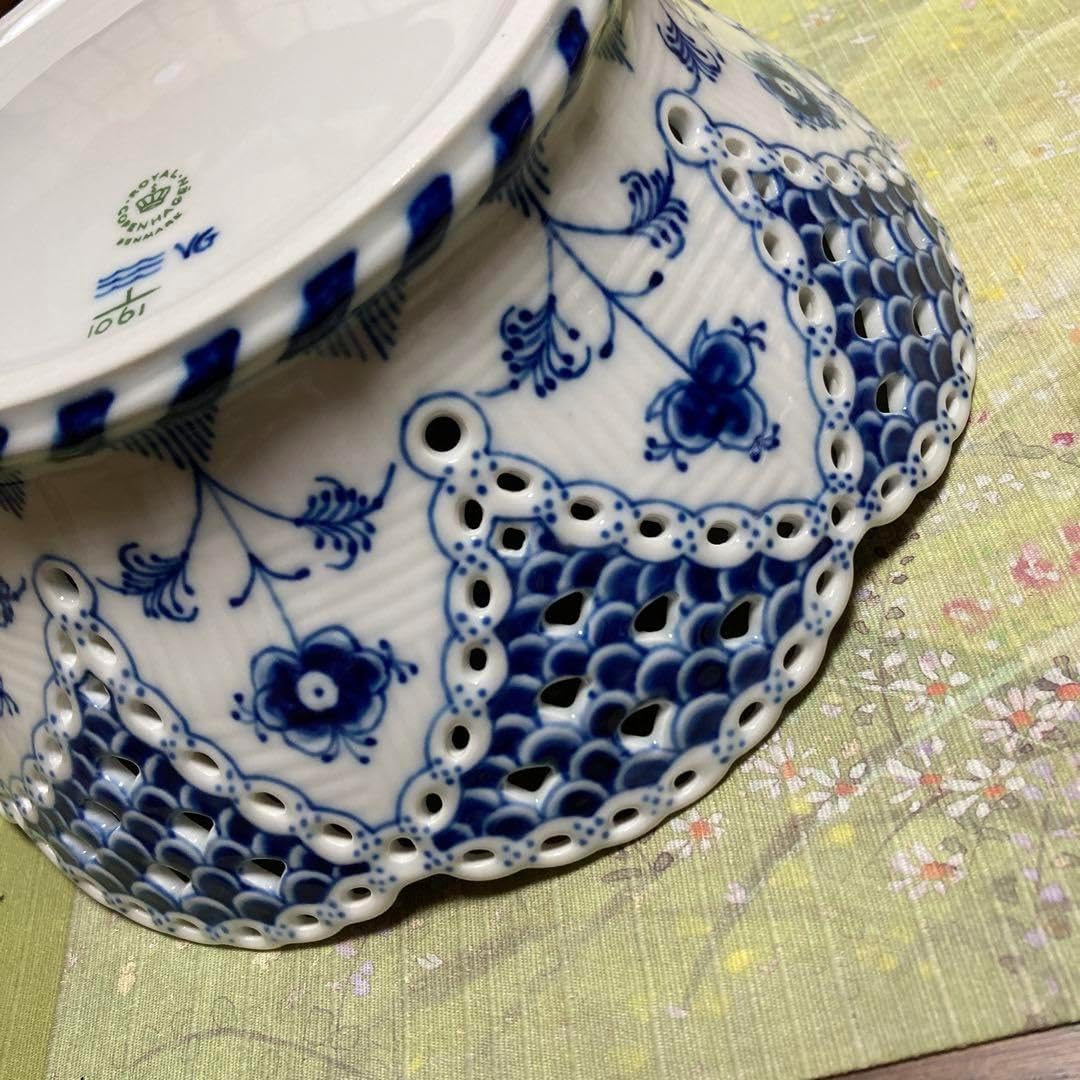 ロイヤルコペンハーゲン ブルーフルーテッドダブルレース フルーツ