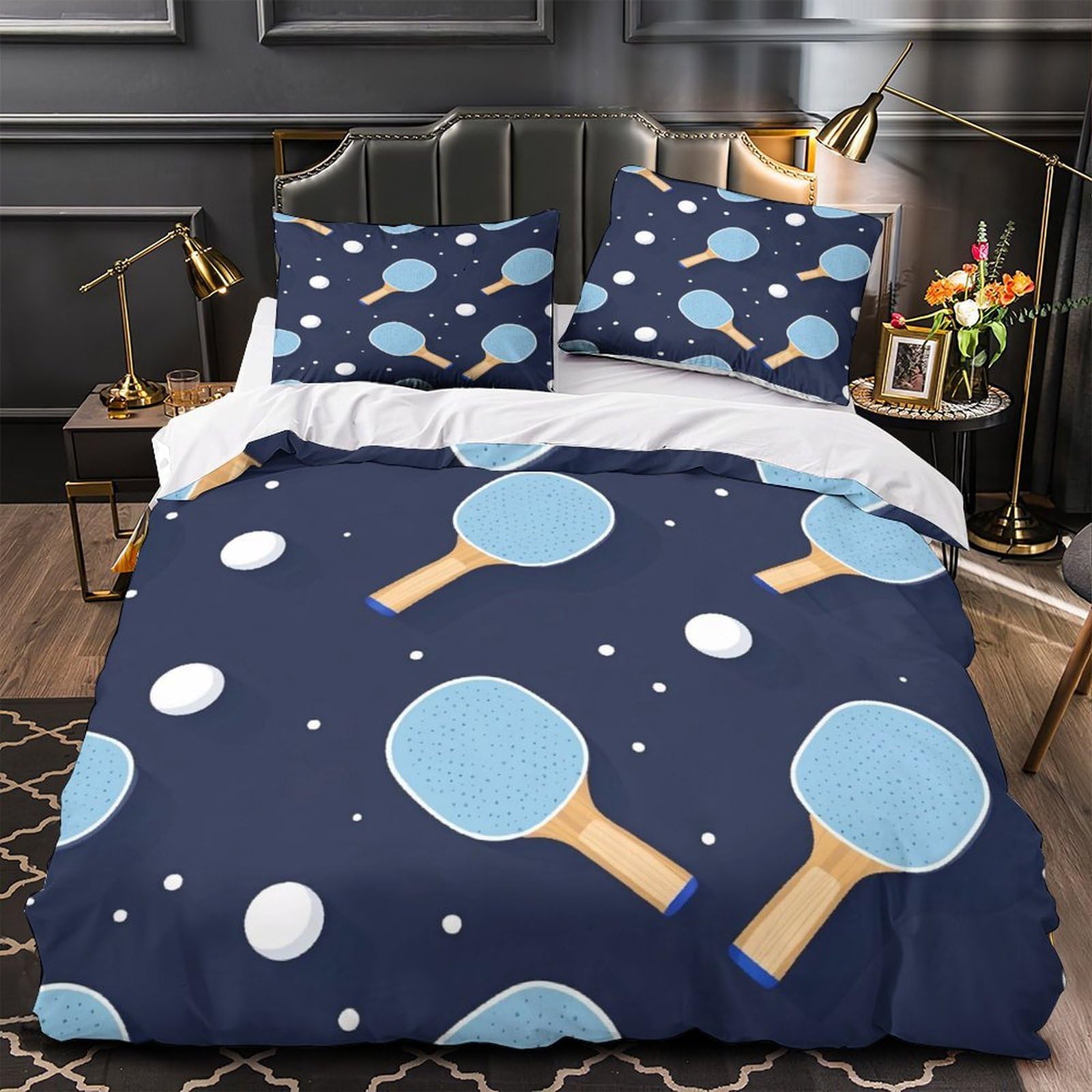 Housse de couette tennis de table pour décorer une chambre d'ado fan de ping-pong