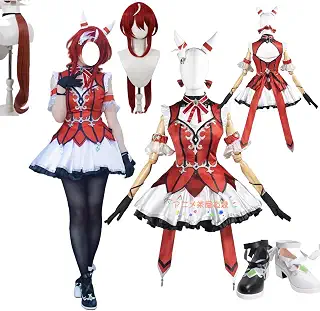 [竹影清風] ウインバリアシオン コスプレ衣装 Pretty Derby ライスシャワー 勝負服 コスプレ衣装（ 道具 靴 ウィッグ 追加可能 ）