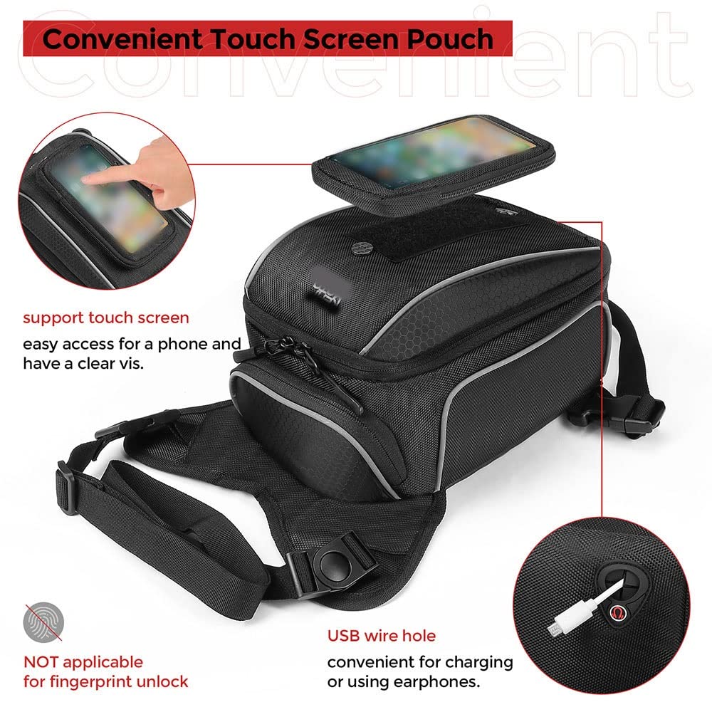 Sac De Réservoir Moto Magnétique Moto Sac À Dos Jambe Sac Taille pour Honda NC750X NC750S