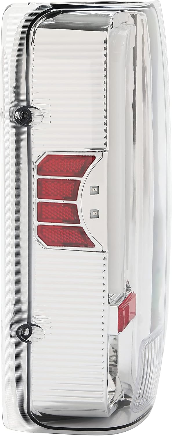 HECASA Tail Light Brake Lamps Compatible with 1990-1997 Ford F150/F250/F350/Bronco/F Super Duty Styleside 3D LED Tube Bar Driver & Passenger Side - Clear Lens