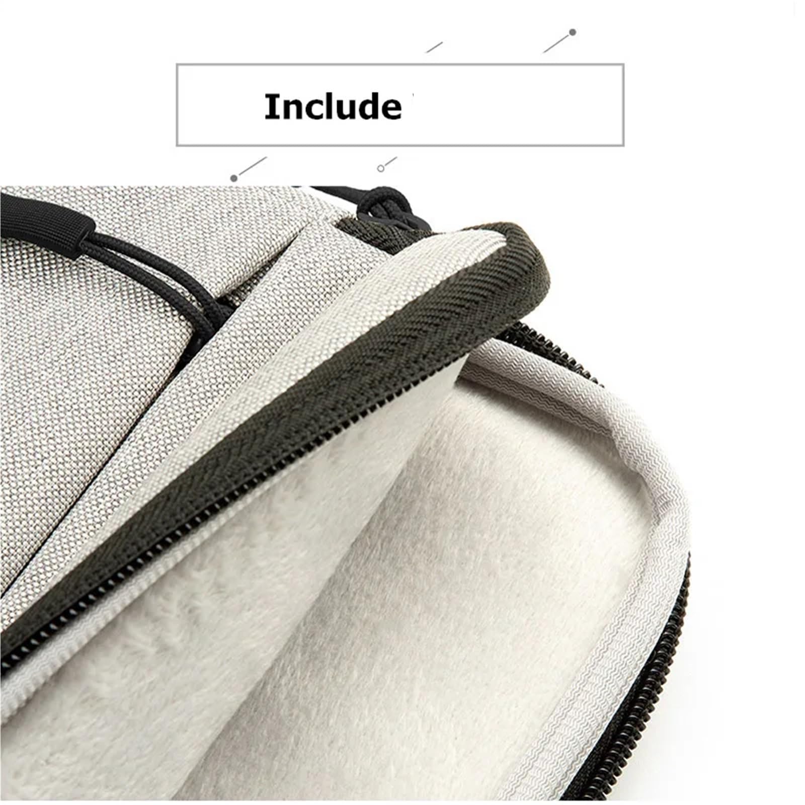Borsa for laptop 11 12 13 14 15 for computer con vescica interna in denim da,6 pollici per Computer Compatibile(Light grey,13 inch)