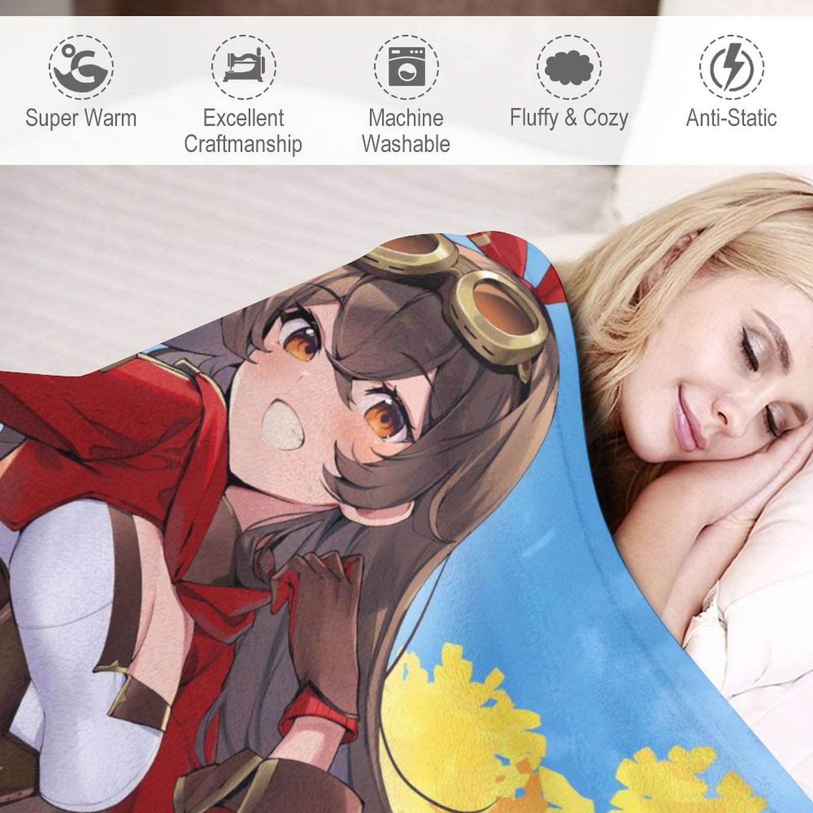 原神　ブランケット Amazon｜原神-ピンクの髪の蛍ブランケット 毛布40