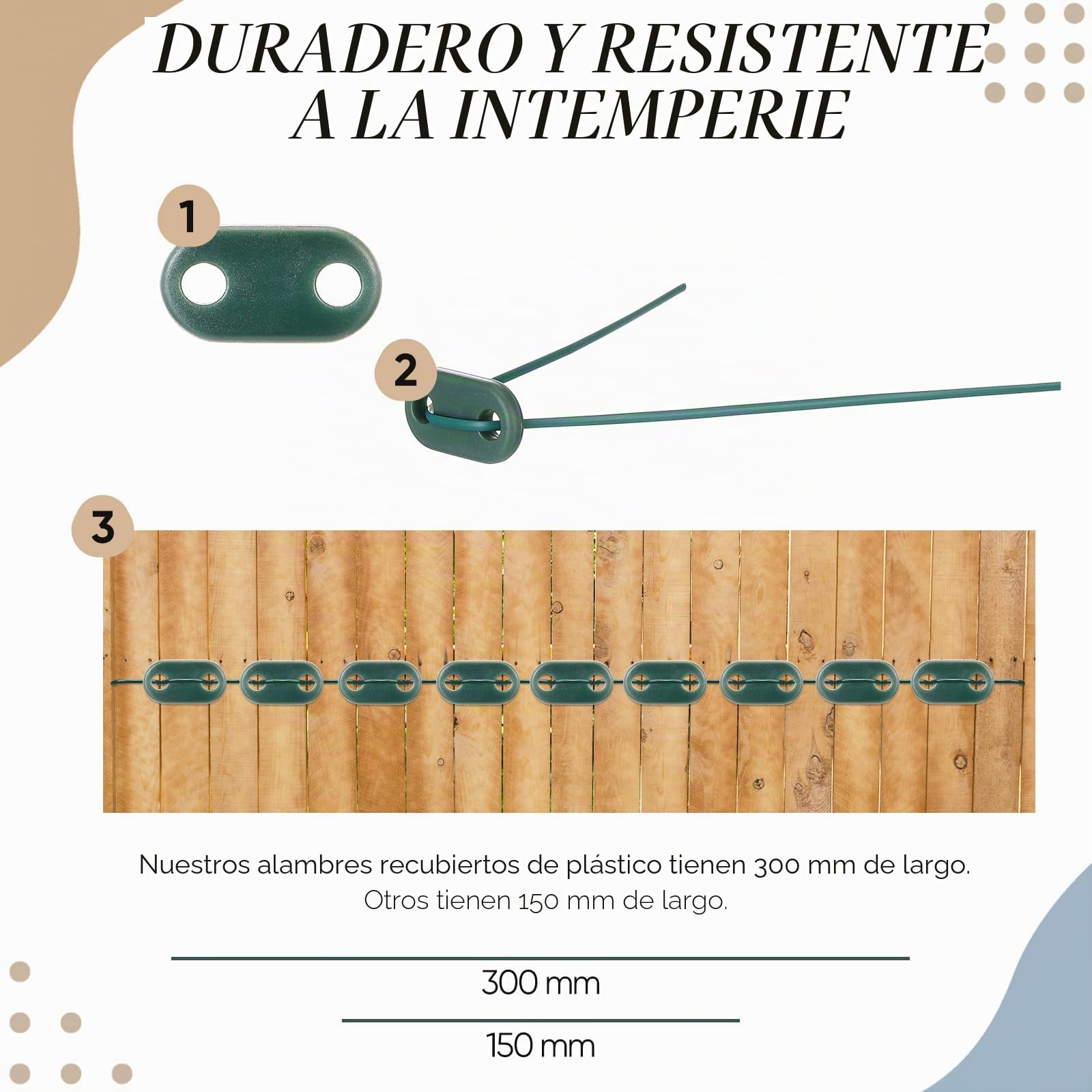 Photect 200 Kits de Accesorios para Pantalla Privacidad Clip de Montaje de Cerca Kit de Fijación Impermeable 200 Clips de Montaje 200 Bridas de Cables de Alambre de Placa de Montaje(Verde)