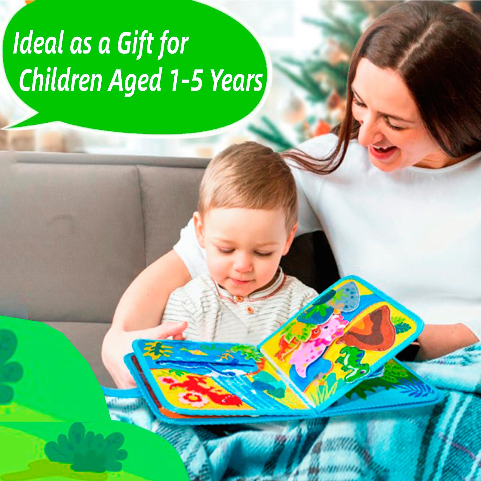 AIGOCITY Busy Board Montessori Toy, Busy Book with 3D Dinosaur Theme - Image 3