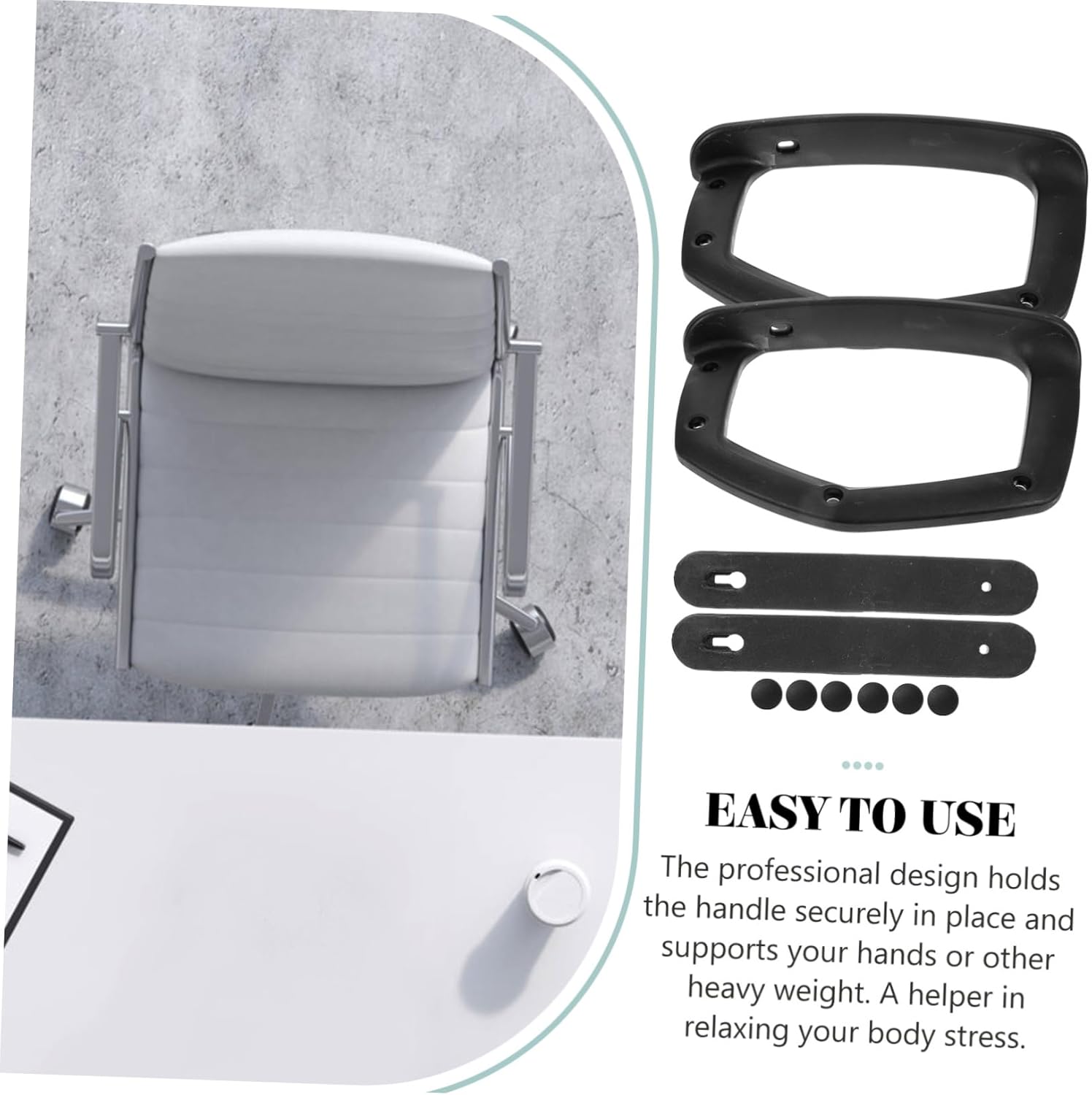 jojofuny 2Pcs Chair Armrest for Office Chair Arm Pads for Maximum Comfort Replacement Armrests Versatile Design for Enhanced Sitting Experience