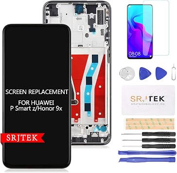 LCD Display Assembly for Huawei Honor 9X 9X Pro 6.59 Inch with Frame LCD Panel Touch Panel Digitizer LCD Integrated Screen Replacement Repair Kit with Free Repair Tools Black