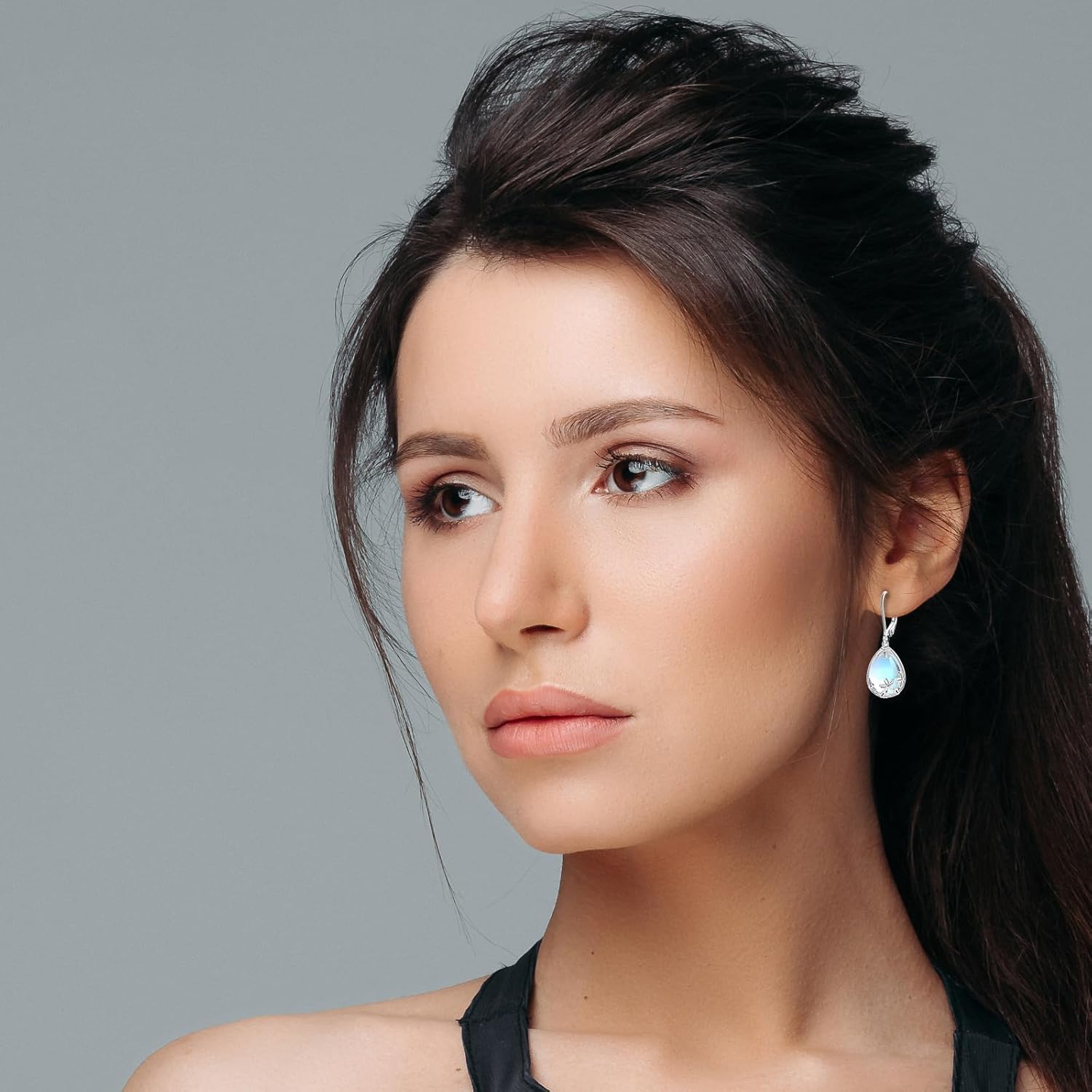 Moonstone Earrings 925 Sterling Silver Dangle Earrings For Women Leverback Earrings Moon Stone Jewelry Gift For Women - Image 4