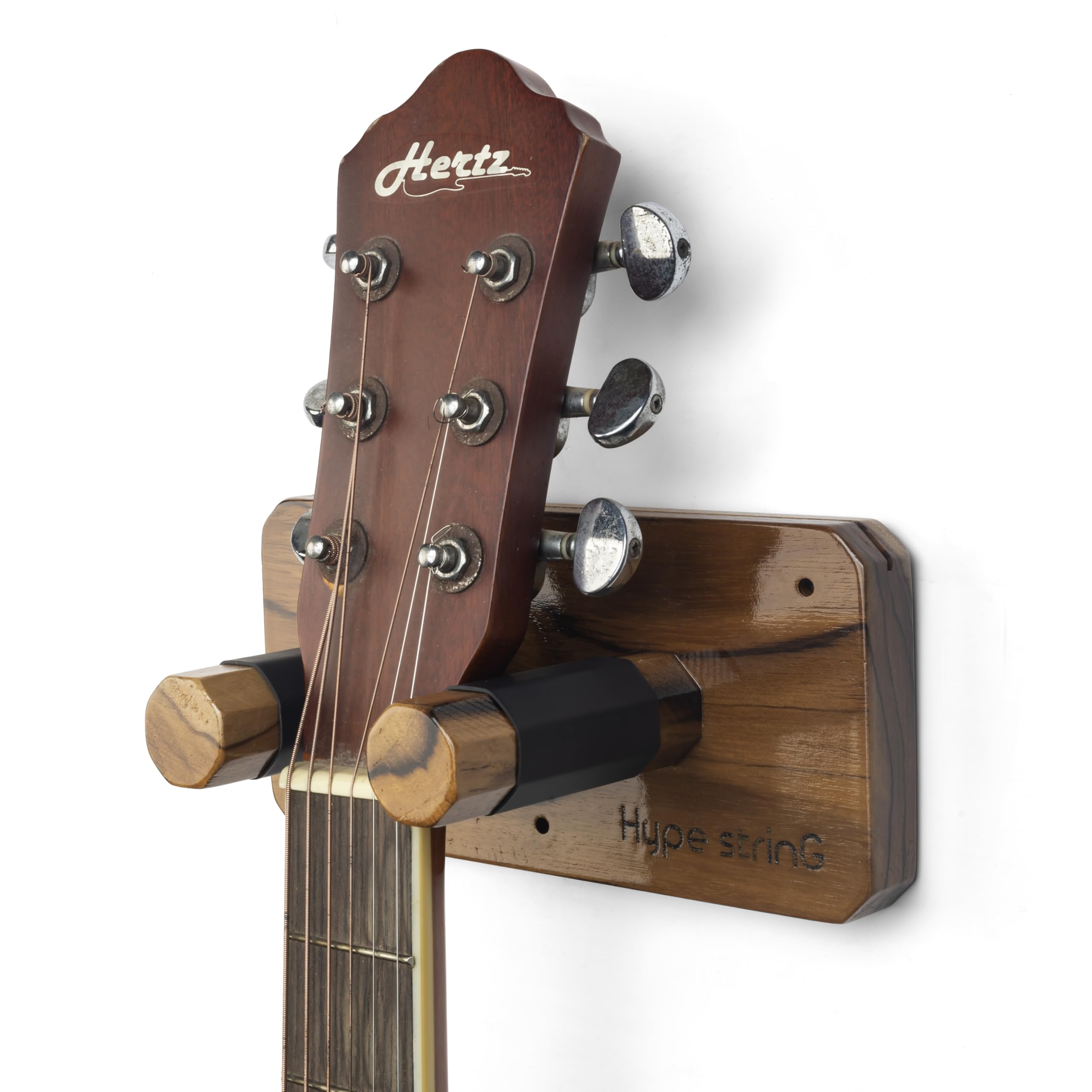 Hype String Guitar Wall Hanger || Solid Wood Guitar Stand with Pick Holder || for Acoustic,Electric Guitars and Ukulele ||-image-36