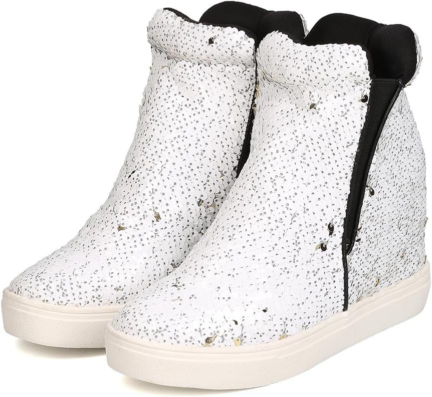 CAPE ROBIN Cape Robbin Uneek-1 Women Sequin High Top Hidden Wedge - Image 5