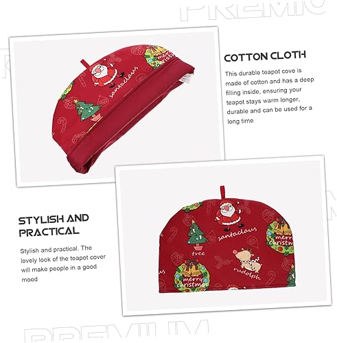 Miniatura 5 de Housoutil Cubierta de aislamiento para tetera, cubierta acogedora para tetera, tetera para tetera, tetera acogedora, retro, tetera creativa,
