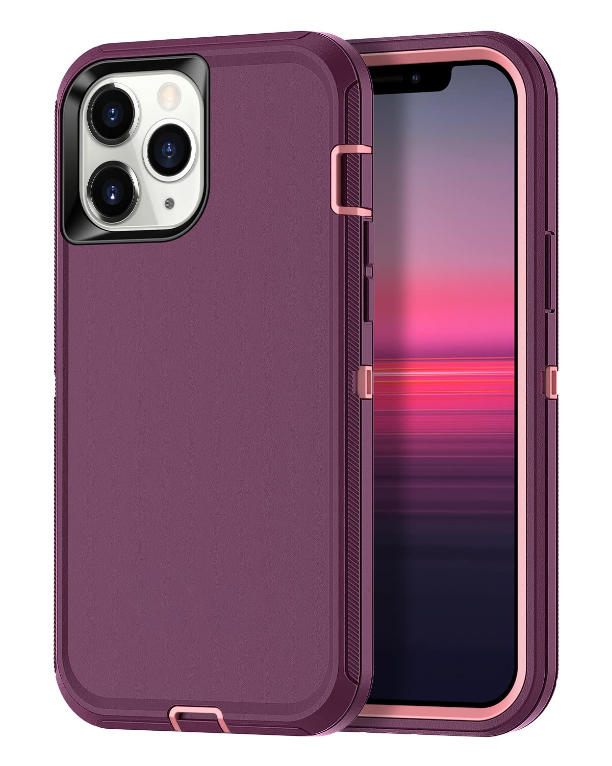 I-HONVA for iPhone 11 Pro Case Shockproof Dust/Drop Proof 3-Layer Full Body Protection [Without Screen Protector] Rugged H...
