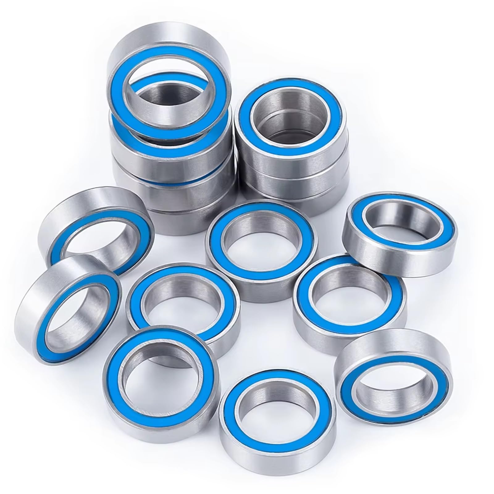 Für Mini Für LMT 1/18 7x11x3mm 8x12x3,5mm Kugellager 16 Stück Stahl Blau Abgedichtete Kit RC Car Upgrade Teile Modell Zubehör RC Lagern