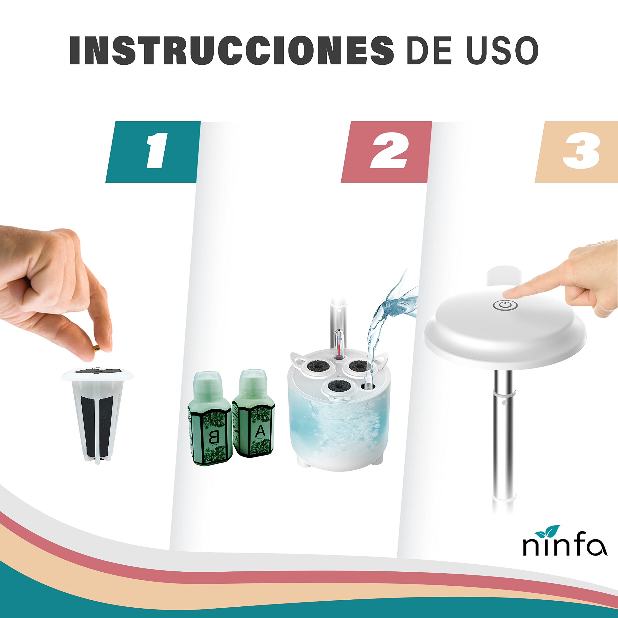 Dafne Smart Garden, Kit de Cultivo Interior con Luz de Crecimiento LED de Espectro Completo de autorriego, Altura Ajustable y Temporizador automático - huerto Interior (Blanco)