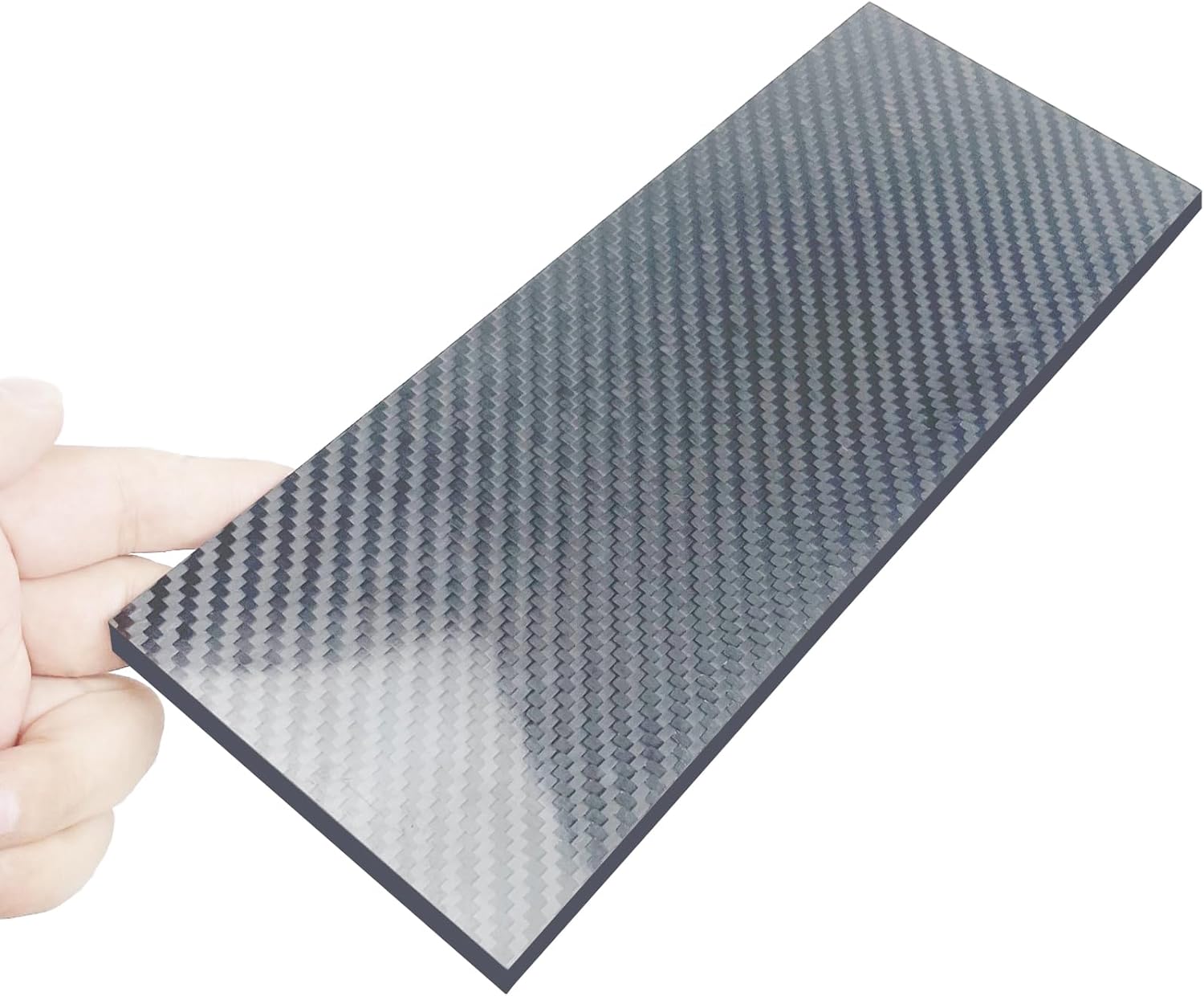 3K High Hardness Carbon Fibers Sheet 100x250mm Panel 1/2/3MM Thick Glossy Finish Fibers Model Replacement High Strength Carbon Fiber Sheet
