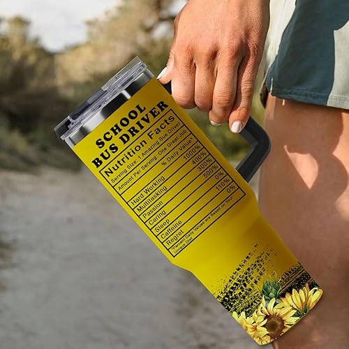 Miniatura 3 de Regalos de agradecimiento al conductor de autobús para hombres y mujeres, vaso de 40 onzas con asa y popote