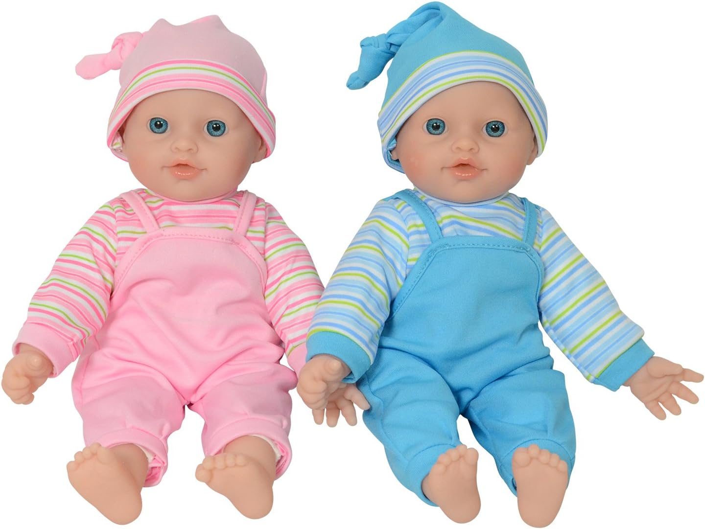 The New York Doll Collection 12" Twins Baby Doll - Soft Body Twin Baby Dolls (12" Caucasian)