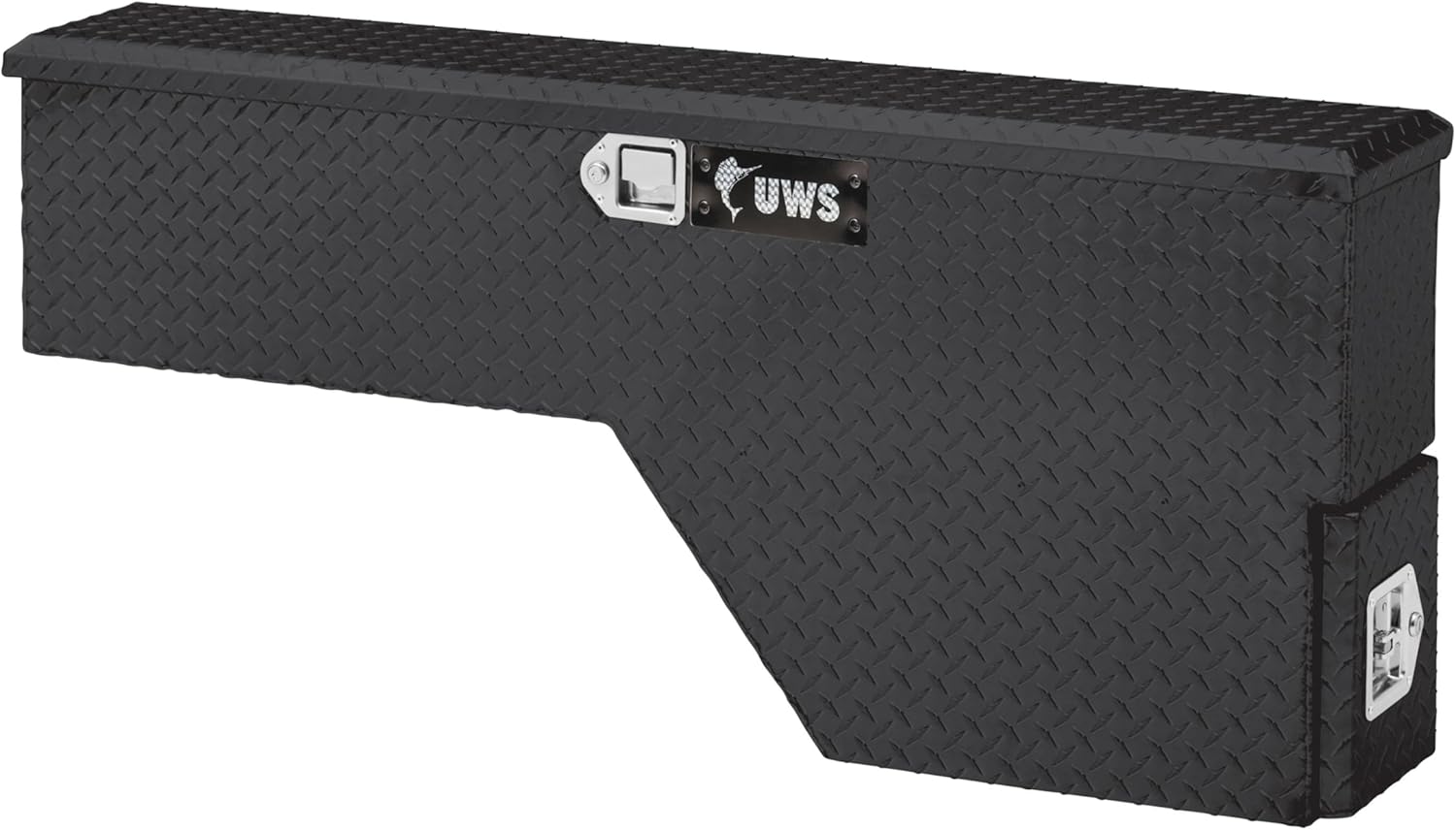 UWS EC30012 48-Inch Driver-Side Gloss Black Heavy-Wall Aluminum Truck Fender Wheel Well Tool Box, RigidCore Lid