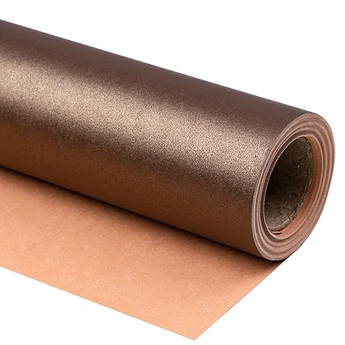 RUSPEPA Chocolate Brown Matte Wrapping Paper - Solid Color Pearly