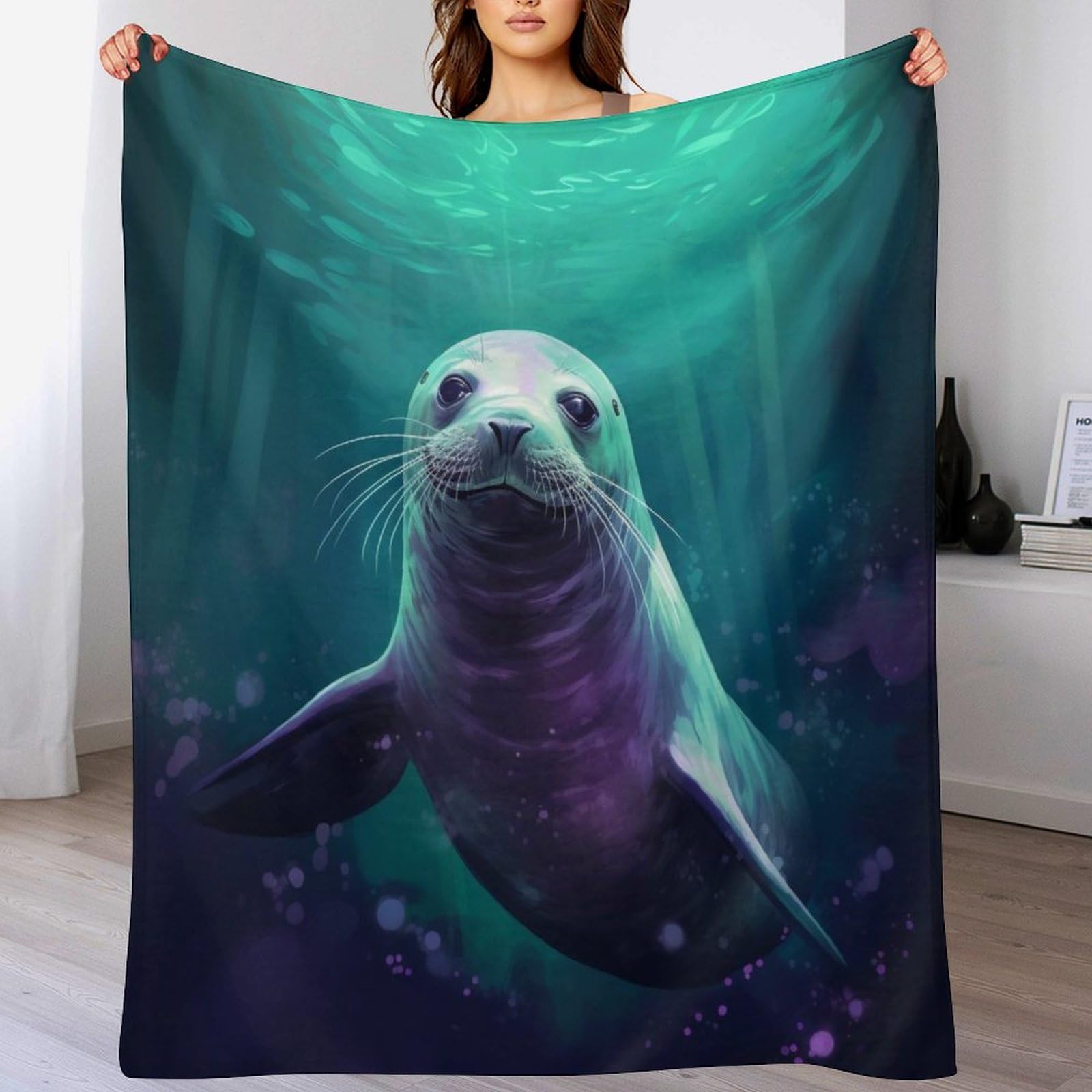 Manta de forro polar Robbe 150x200 cm suave para sofa y cama de toda la familia