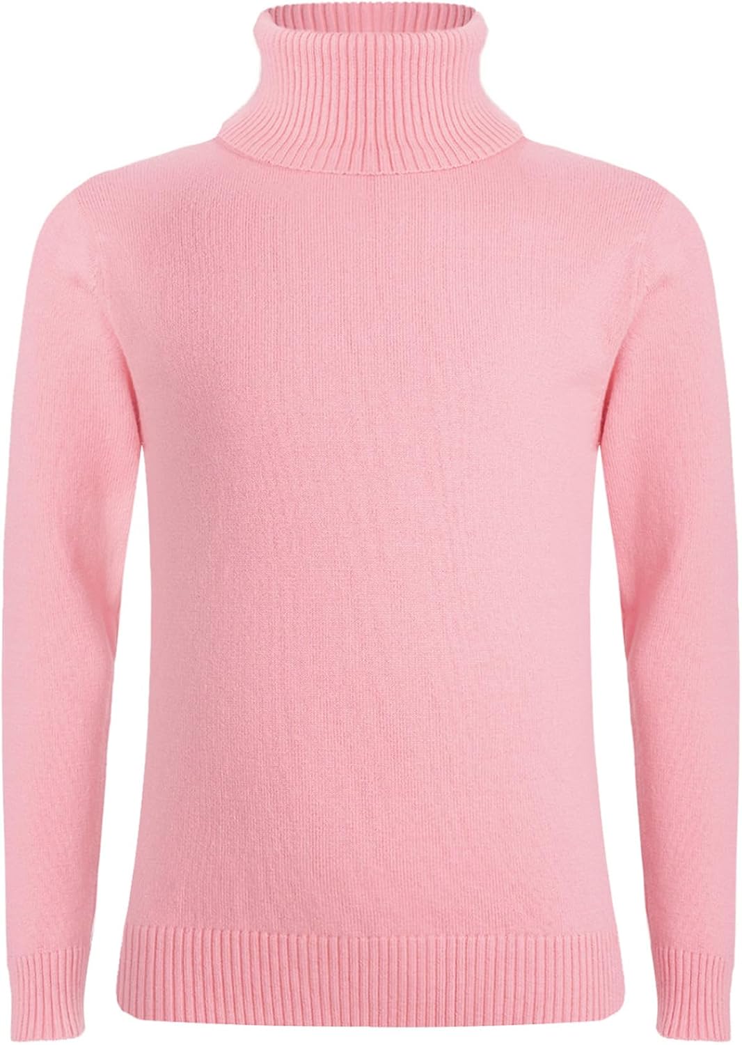 Linjinx Kids Girls Boys Turtleneck Sweater Casual Solid Color Long Sleeve Knitted Slim Fit Pullover Jumper Warm Tops