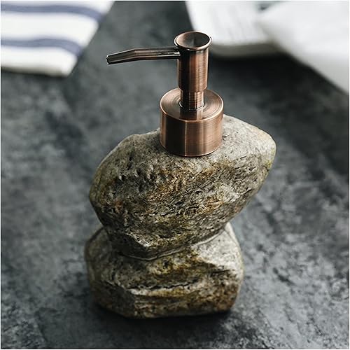 Dispensador de jabón de baño creativo de cerámica retro piedra champú, dispensador de gel de ducha líquido, dispensador de jabón, botella de disponible en Yaxa Costa Rica