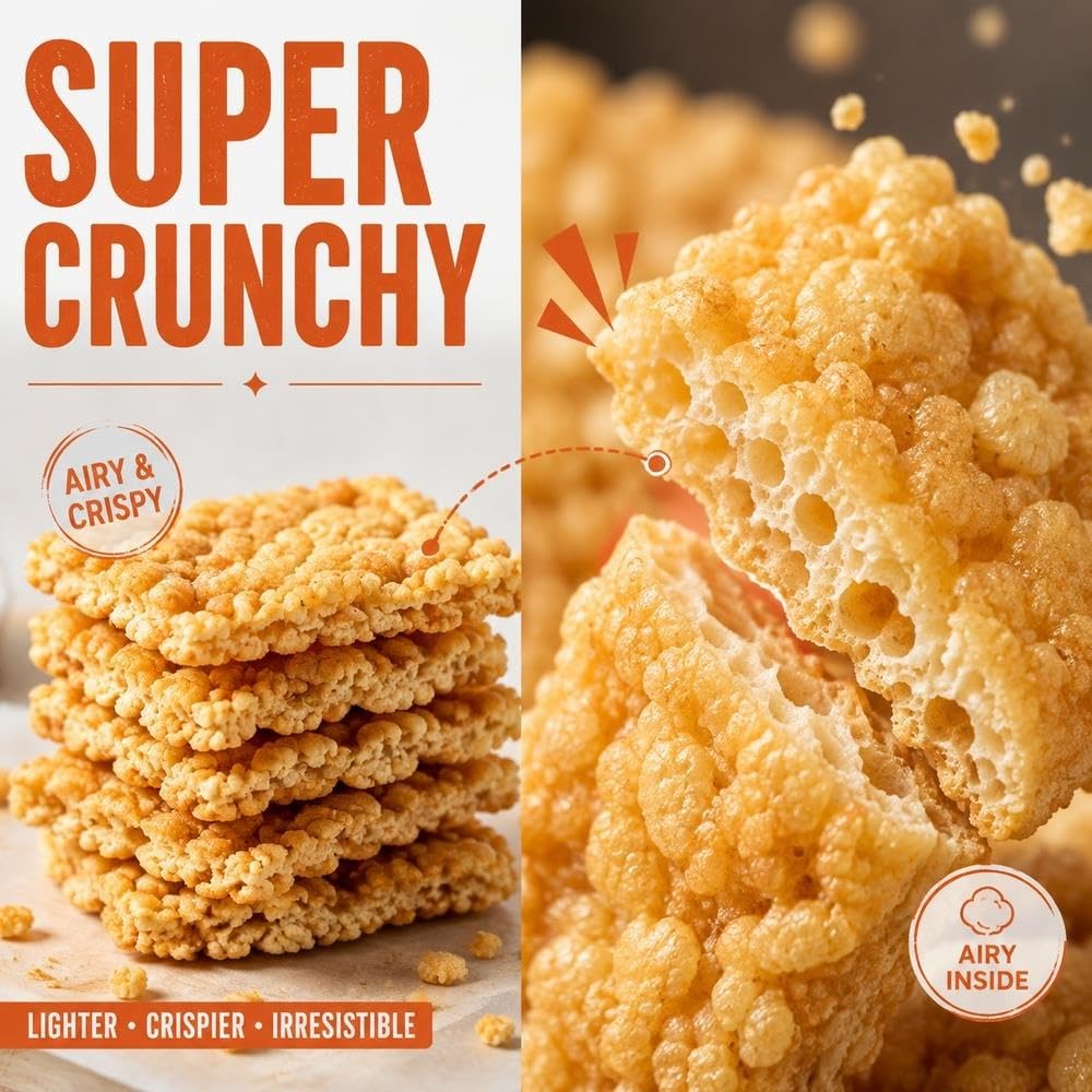Snack Crujiente De Galleta De Arroz Glutinoso Con Sabor A Carne 500g