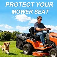 Vista 2 de Funda de asiento para cortacésped de montar compatible con John Deere, funda de asiento para tractor de césped (mediano)