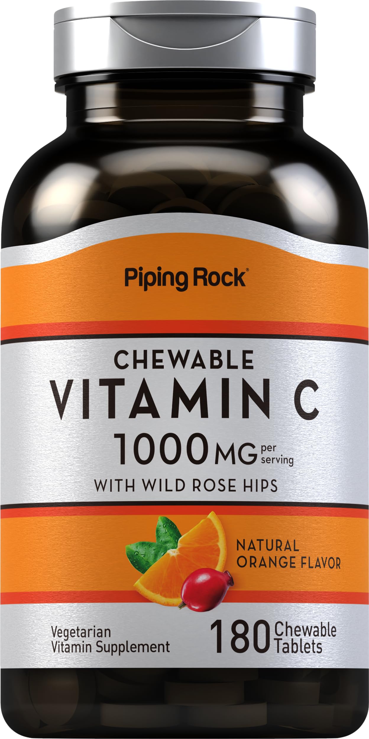 Piping Rock Vitamin C 1000mg Chewable Tablets | 180 Count