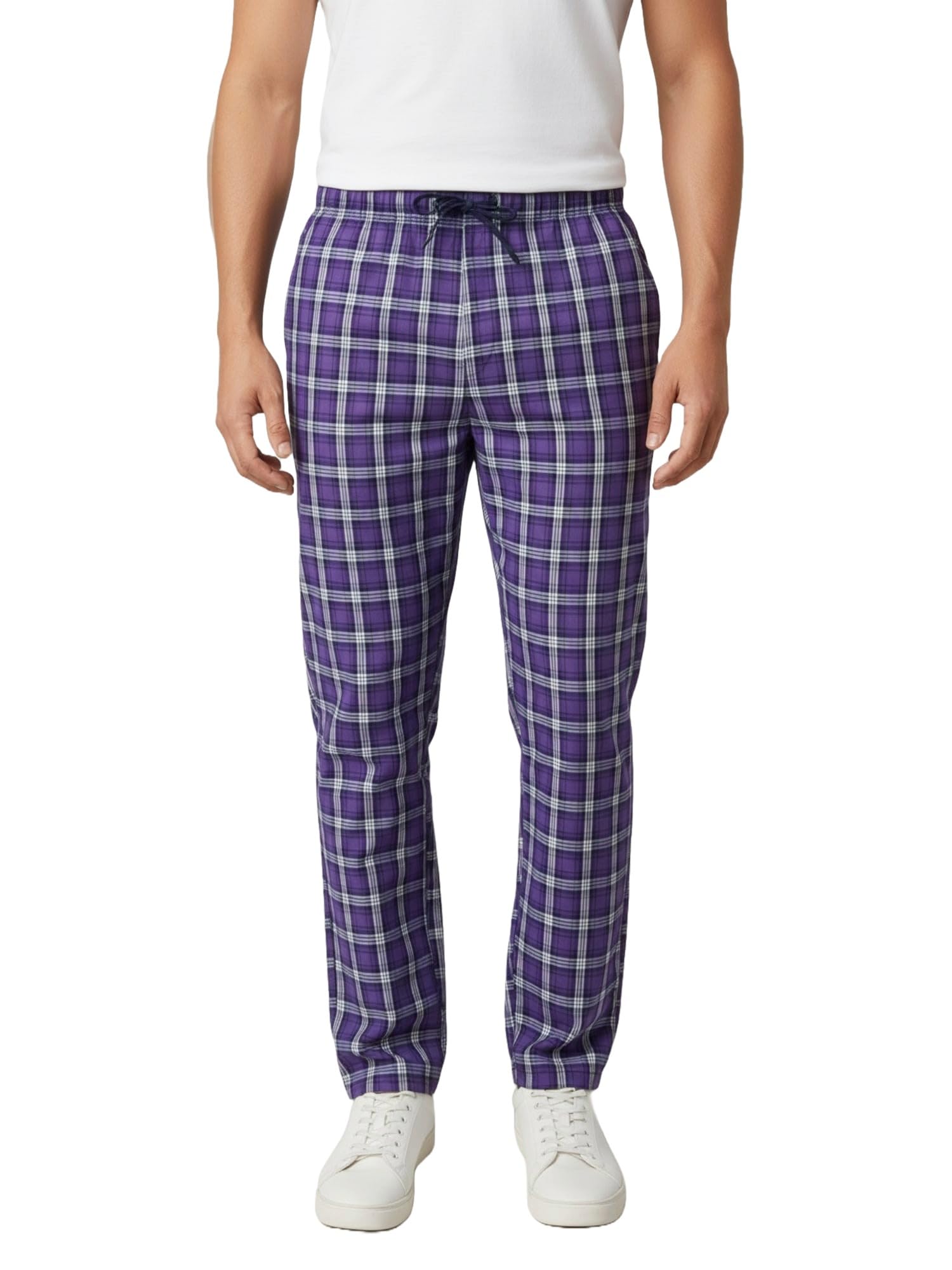 twist99 Men's Cotton Checkered Plus Size Pyjama-picture-12