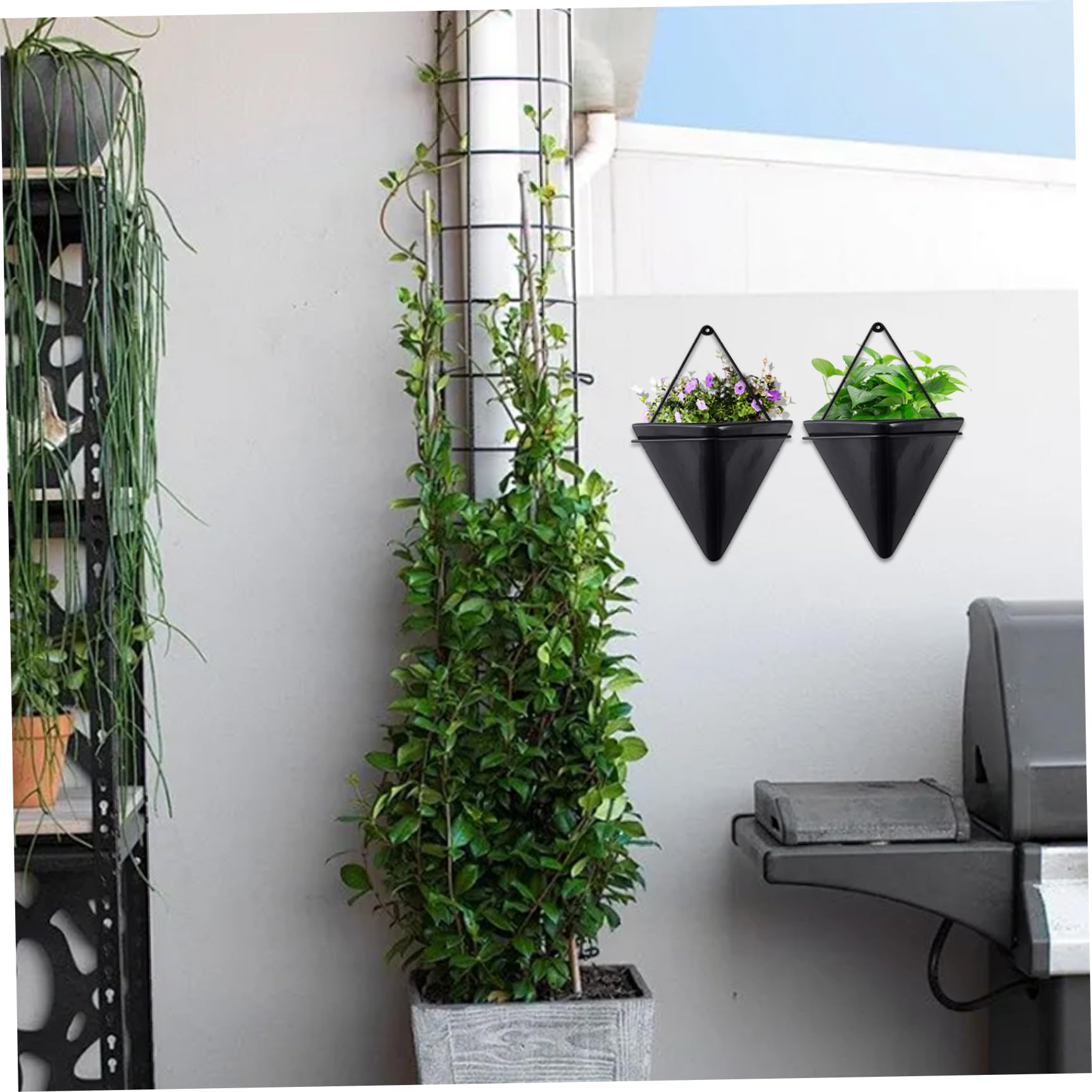 LaLaGreen Lot De 8 Jardinières En Bois à Suspendre Au Mur Pour Fleurs Séchées D'intérieur - Décoration Murale Rustique Moderne Pour Salon, Chambre à Coucher, Bureau, Maison Et Jardin