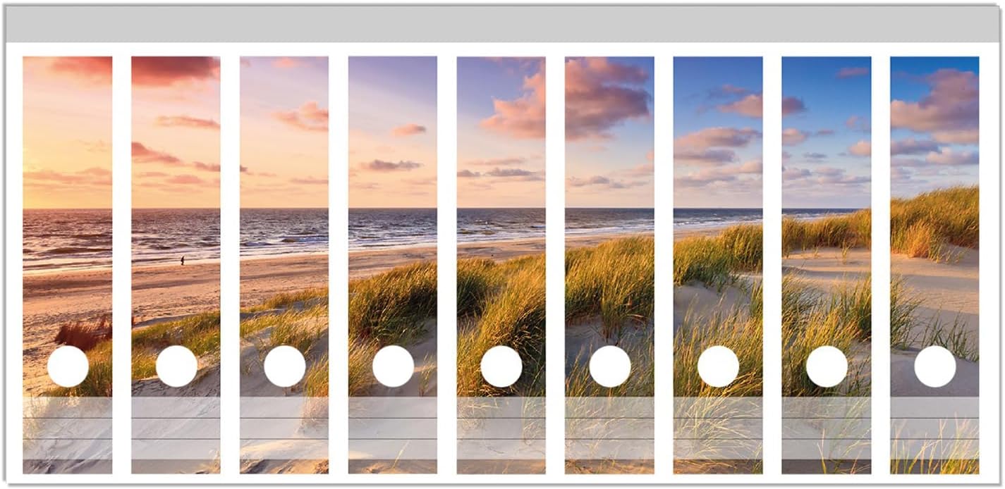 File Art Design Etiketten Für Ordner - Farbige Rückenschilder & Beschriftungsetiketten