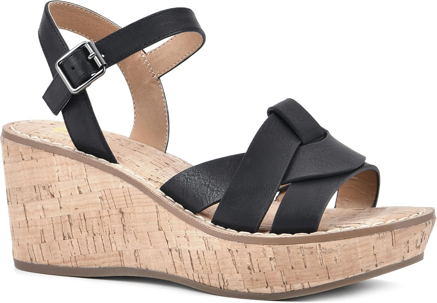 WHITE MOUNTAIN Women's Simple Wedge Sandal