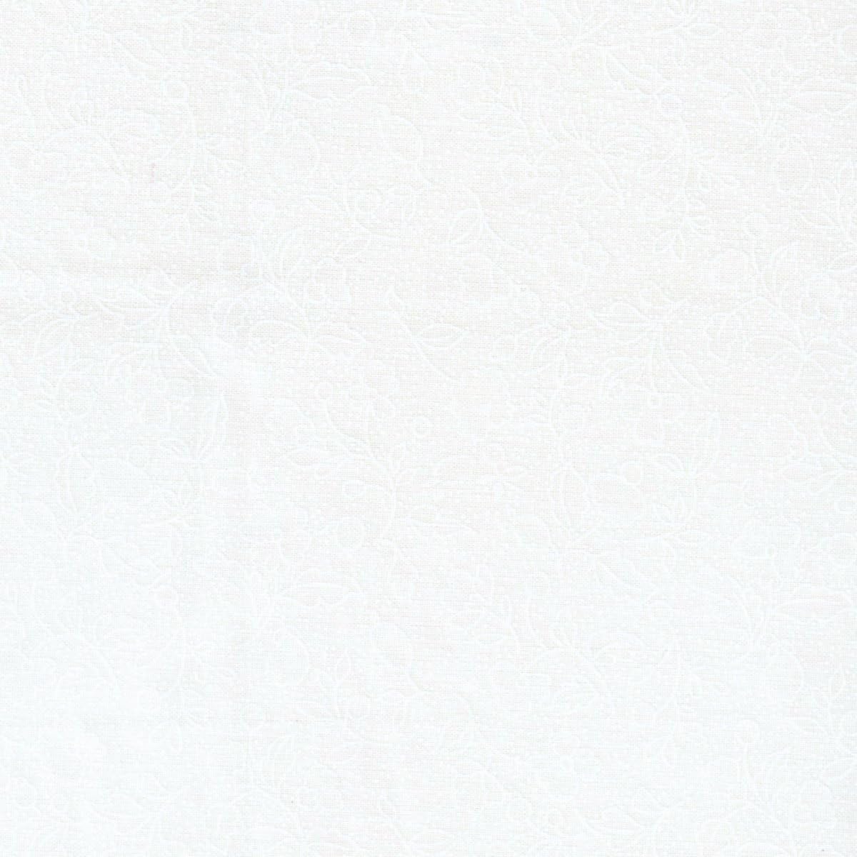 Quilt Backing Fabric 108 Inch Wide Tone on Tone White On Cream Cotton Fabric - Sold Per 1/4 Metre (Long Quarter)