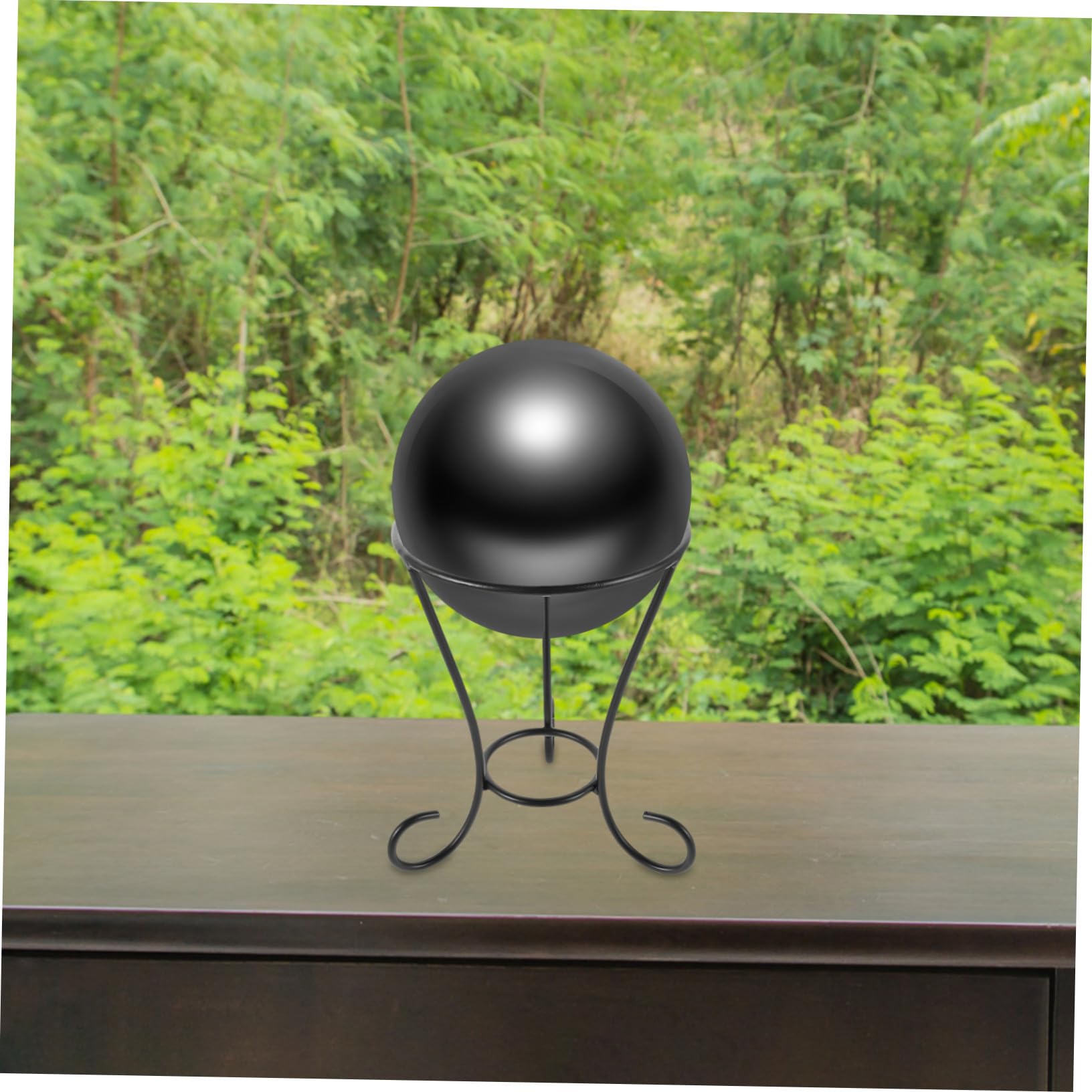 BESTonZON Supporto Stabile e Versatile in Ferro Nero per Sfere da Giardino in Vetro Design Elegante e Decorativo per Esposizione All'aperto