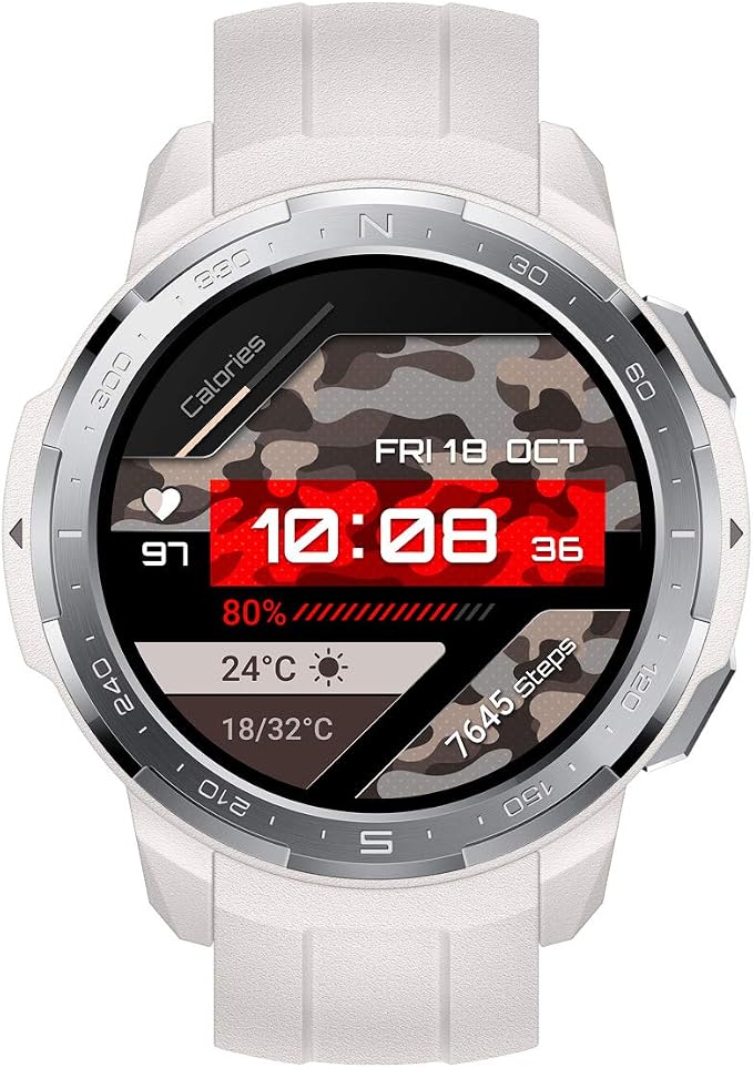 HONOR Watch GS Pro - Smartwatch GPS Multisport con Corpo Robusto e  Resistente, 25-Giorni Batteria Durata, 1,39 Pollici AMOLED, IP68, Frequenza  Cardiaca 24-ore, compatibile con Android e iOS (Bianca) : Amazon.it:  Elettronica
