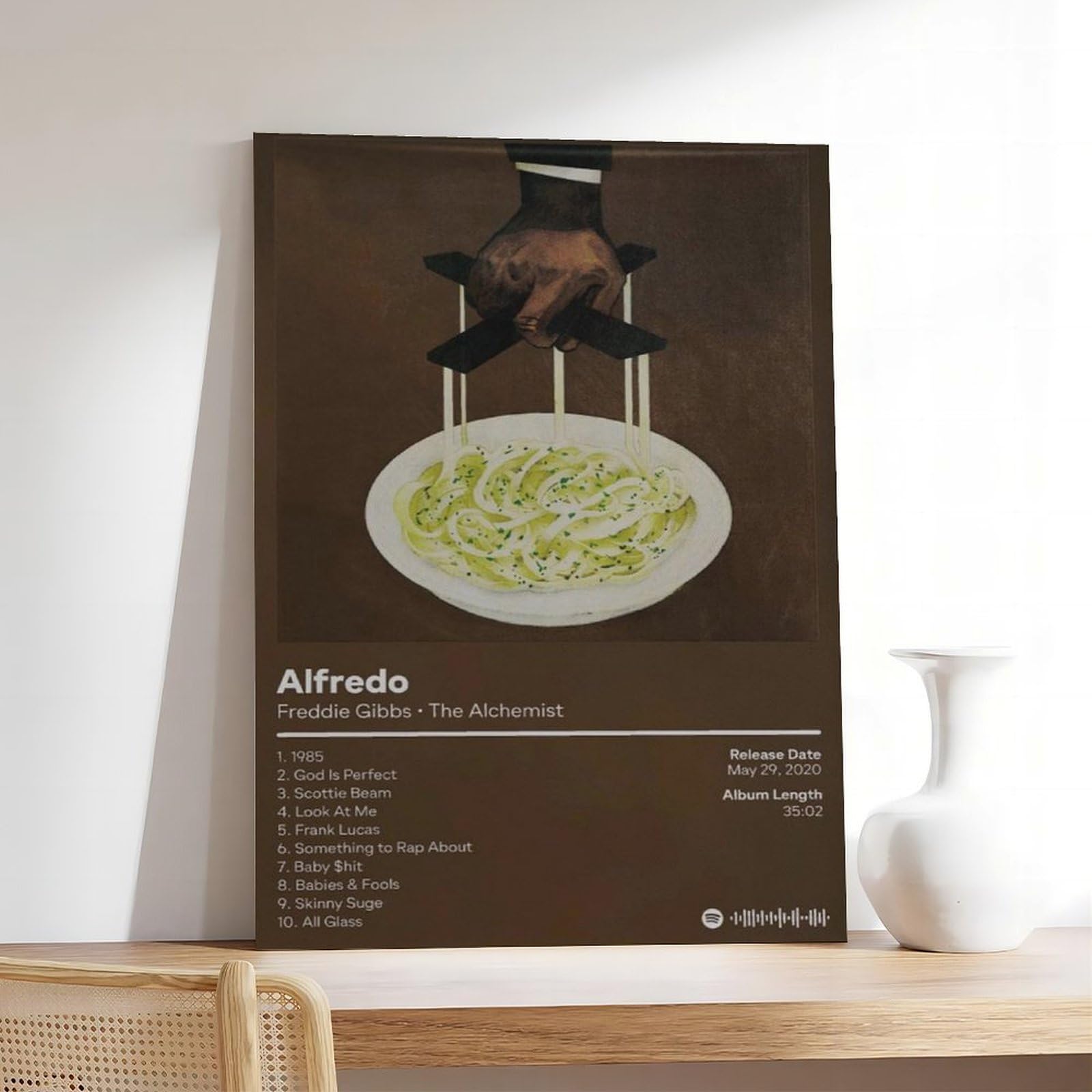 PJEYGF Poster su tela di Freddie Gibbs & The Alchemist - Alfredo - Album musicale Poste per la decorazione della casa regalo