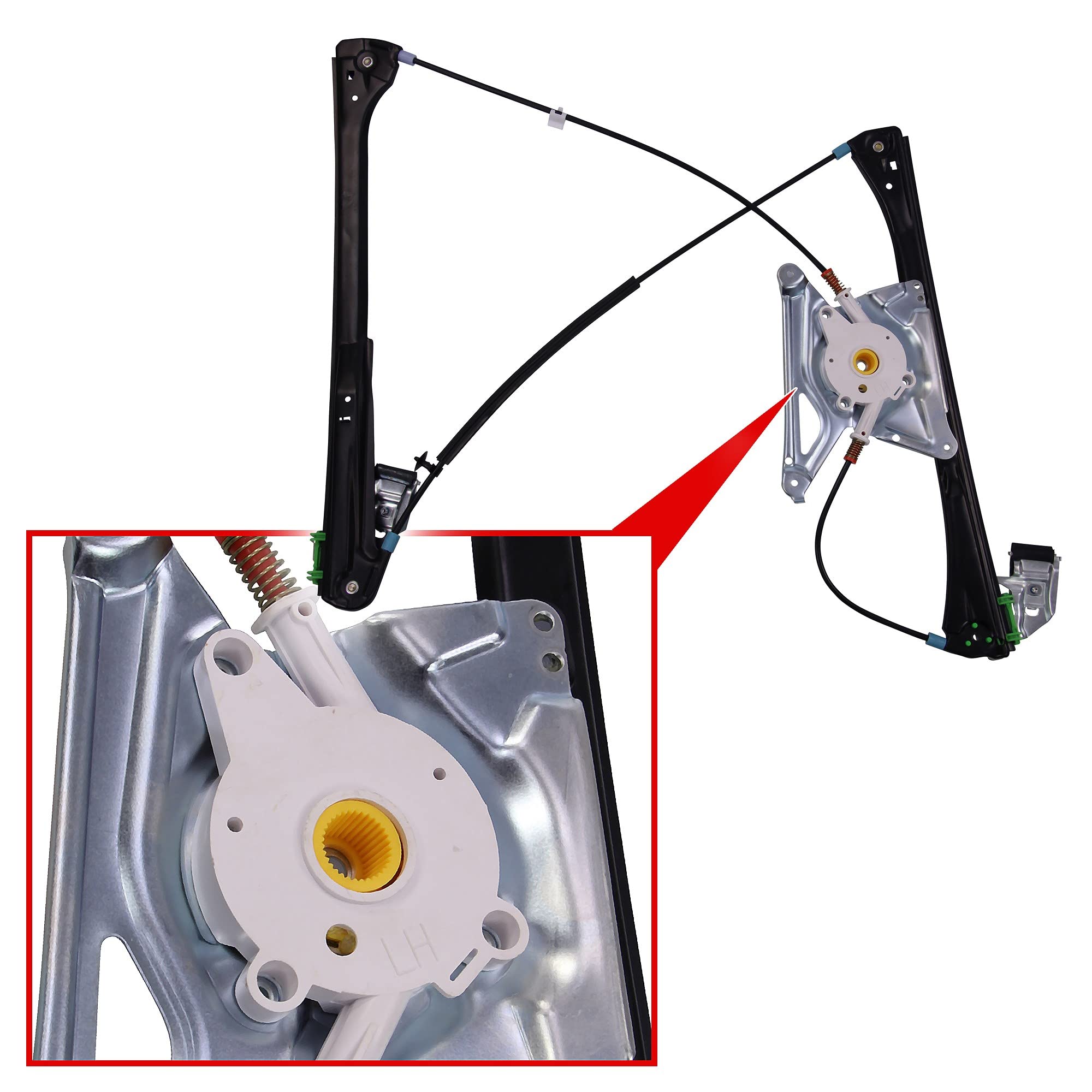 ATEC Germany 1x Elevalunas delantero izquierdo eléctrico sin motor