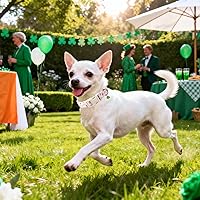 Vista 67 de DOGWONG Collar de perro Airtag de algodón y cáñamo, collar resistente para perros con soporte para Airtag, collares verdes para perros pequeños