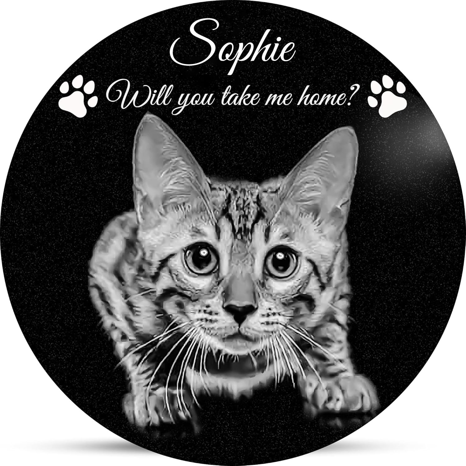 ADFSTONE Pet Memorial Stones Personalized Dog Remembrance Gifts, Customized Cat Picture Grieving Plaque, DIY Gravestone, Custom Sympathy Photo Gift, Animal Grave Markers