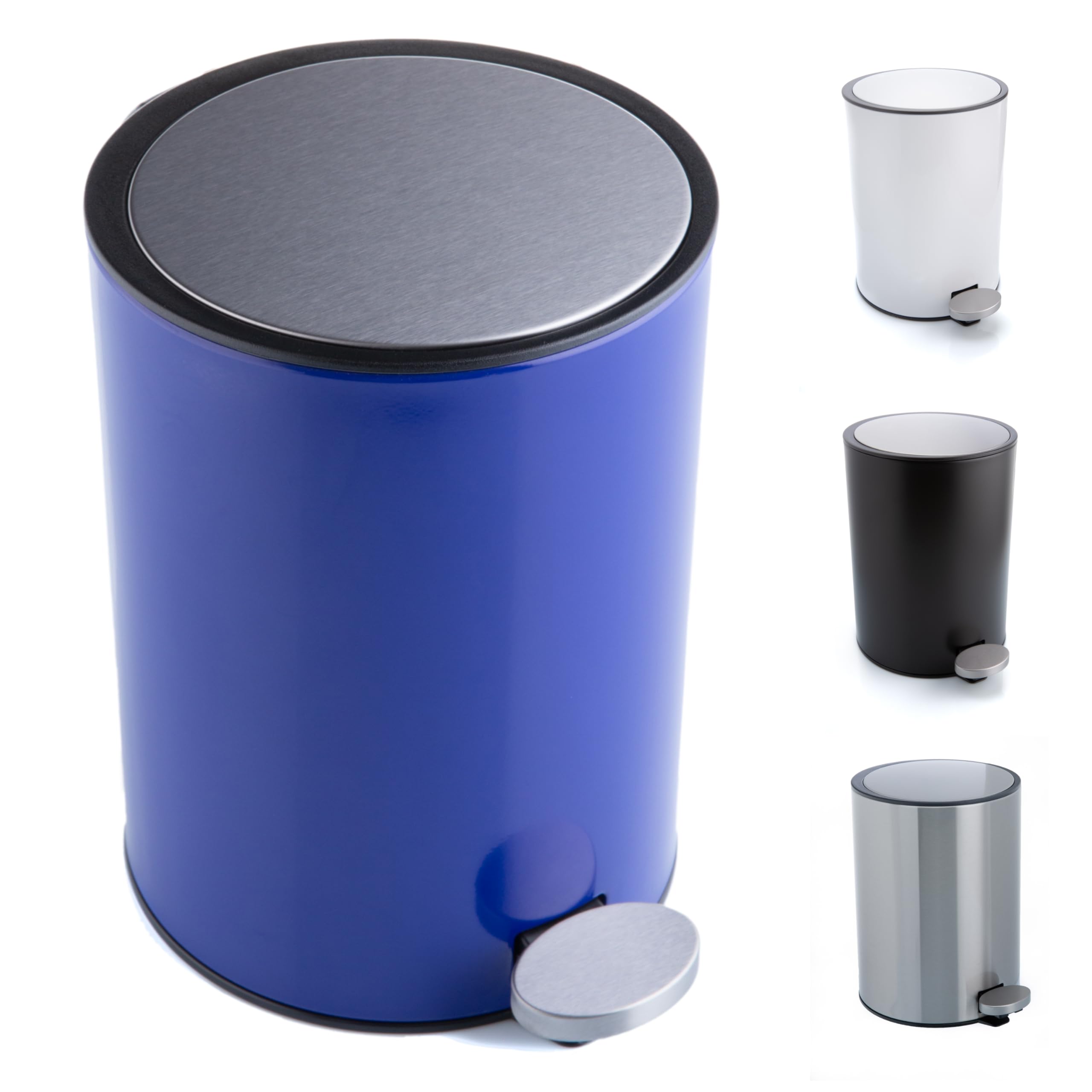 Bamodi Kosmetikeimer Edelstahl 3l - Badezimmer Mülleimer mit Softclose-System Zum Verlieben