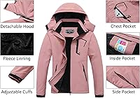 Vista 4 de MOERDENG Women's Waterproof Ski Jacket Warm Winter Snow Coat Mountain Windbreaker Hooded Raincoat Jacket