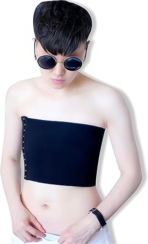 Miniatura 5 de Tomboy Trans Lesbiana sin tirantes Plus Size Chest Binder Top con banda elástica de 7.9 in