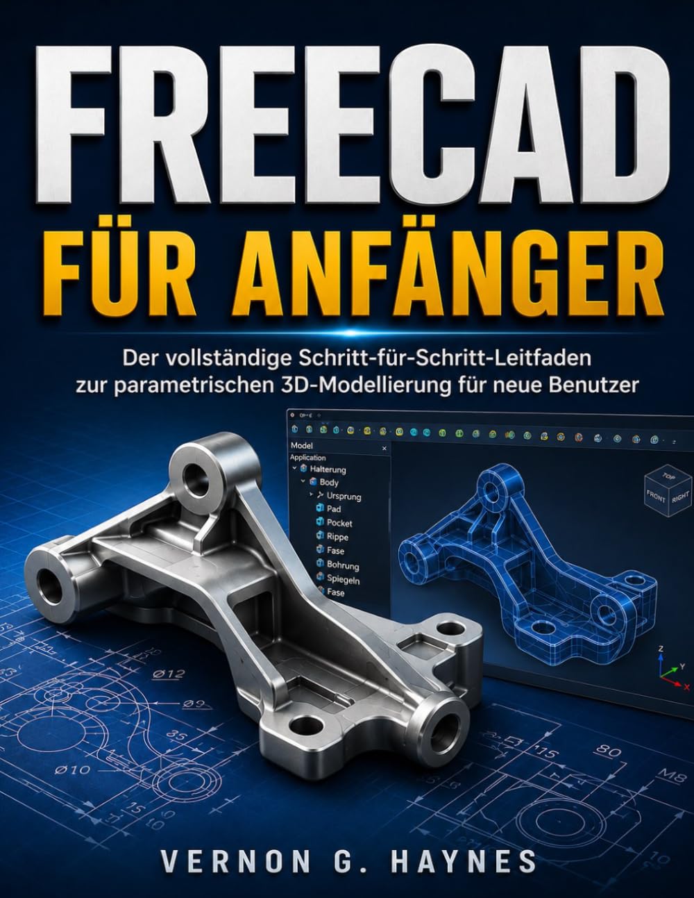 FREECAD FÜR ANFÄNGER: Der vollständige Schritt-für-Schritt-Leitfaden zur parametrischen 3D-Modellierung für neue Benutzer