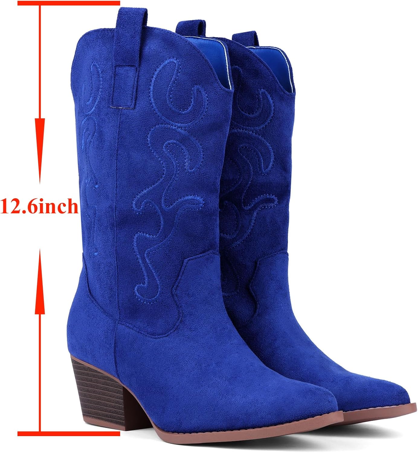 Bandkos Cowboy Boots for Women Cowgirl Mid Calf Western Embroidered... - Picture 9 of 70
