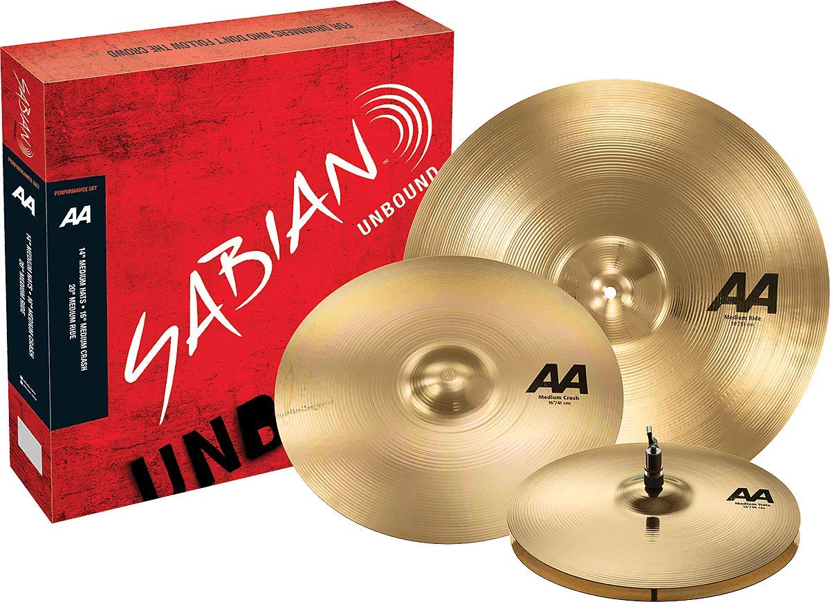 Sabian - Set de platillos AA Raw 14" - 16" - 21" + 18" gratis